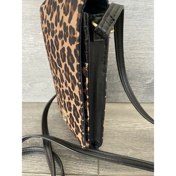 Tommy Hilfiger Phone Julia Crossbody Small Bag Leopard Nylon - Picture 2 of 4